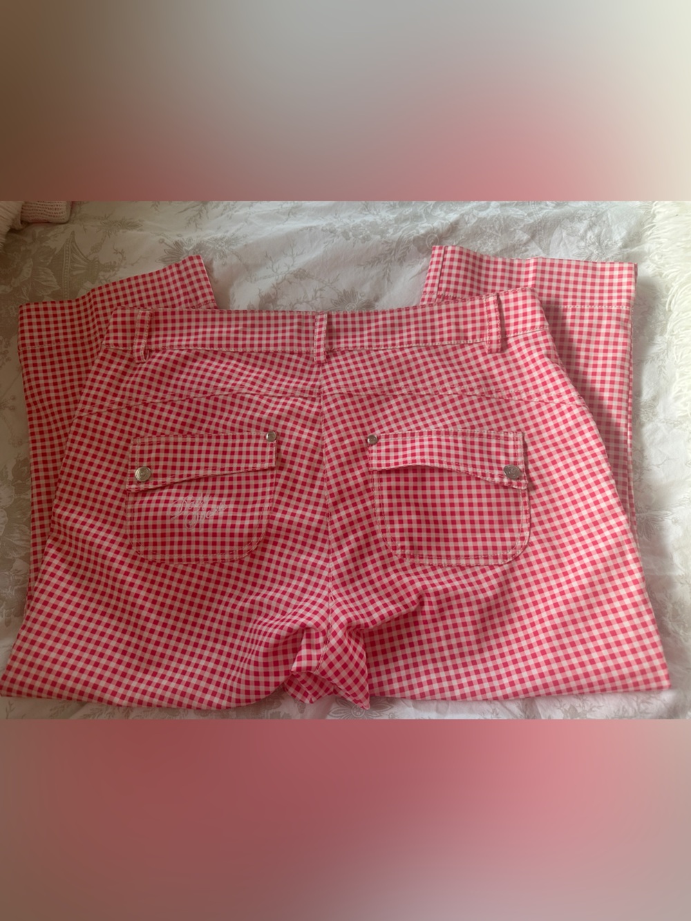 Pink Gingham capris size 10